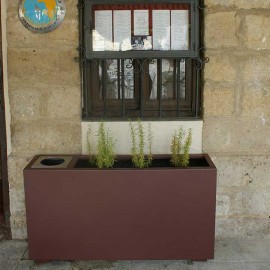 Jardinera paperera en corten